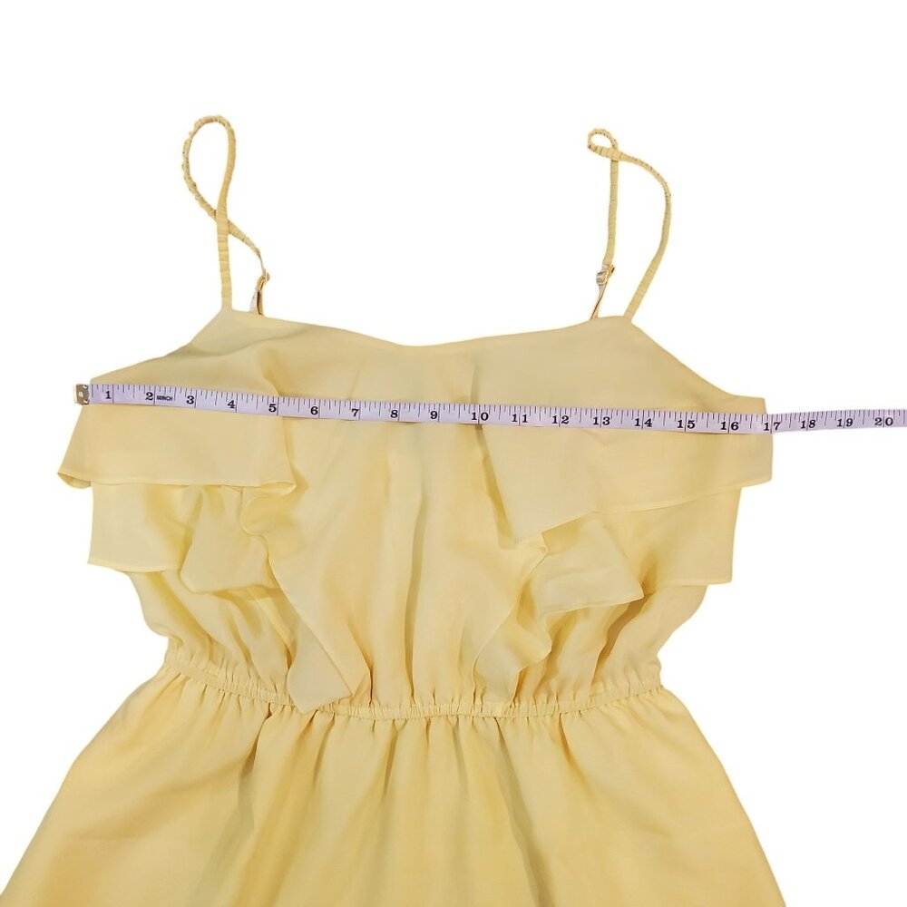 Bcbgeneration Yellow Ruffle Spaghetti Strap Mini … - image 6